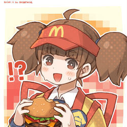 This is a pixiv picture whose title is 🍔ダブルワッパーチーズ食べ美🍔.
