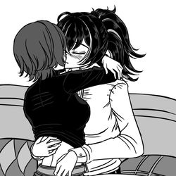 This is a pixiv picture whose title is いちゃつく.