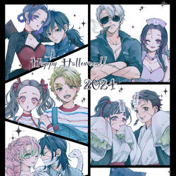 This is a pixiv picture whose title is 鬼滅Halloween🎃🕸️2024.