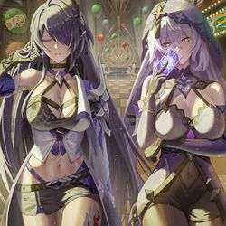 This is a pixiv picture whose title is 二人の旅？.