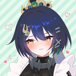 This is a pixiv picture whose title is 雲璃にゼンゼロのエレンのコスプレをしてもらいました(中の人ネタ).