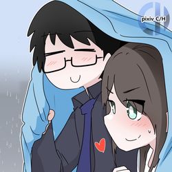 This is a pixiv picture whose title is 민초맛 Mint-choco Flavor.