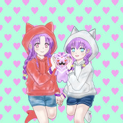 This is a pixiv picture whose title is 💗ネコハート💗.