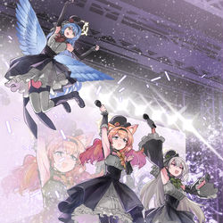 This is a pixiv picture whose title is 脅威の跳躍力を見せるミネ団長.