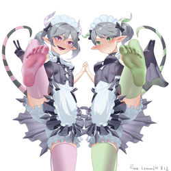 This is a pixiv picture whose title is 双子女仆2.0.