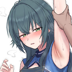 This is a pixiv picture whose title is 手毬の蒸れ腋….