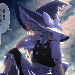 This is a pixiv picture whose title is 【リクエスト品】魔理沙.