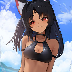 This is a pixiv picture whose title is nekomiya swimsuit.