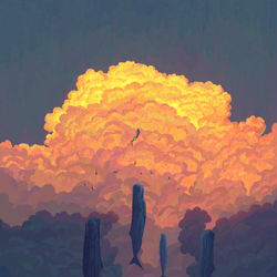 This is a pixiv picture whose title is 梦入云端.
