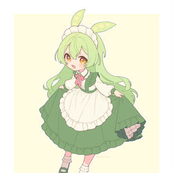 This is a pixiv picture whose title is ずんだもんにスカートを履かせたい.