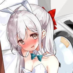 This is a pixiv picture whose title is 「…ぉ…おかえりなさい、お兄さん」.