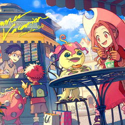 This is a pixiv picture whose title is Summer Vacation.