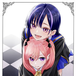 This is a pixiv picture whose title is 幼馴染魔術師二人.