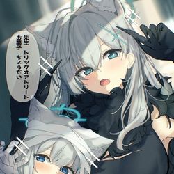 This is a pixiv picture whose title is クロコ　シロコ.