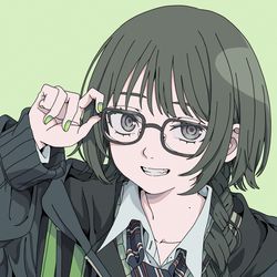 This is a pixiv picture whose title is メガネちゃん.