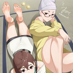 This is a pixiv picture whose title is 綾瀬桃と綾瀬星子.