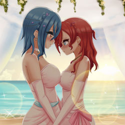 This is a pixiv picture whose title is ShikiMei Wedding.