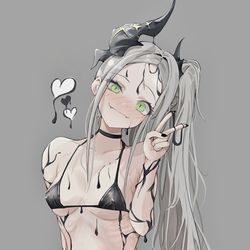 This is a pixiv picture whose title is NIKKEレヴィアたんマイクロビキニ差分.