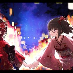 This is a pixiv picture whose title is 一起逛祭典😭 😭 😭.