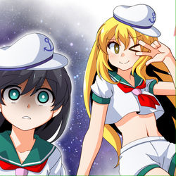 This is a pixiv picture whose title is 「skeb」紫&村紗.