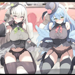 This is a pixiv picture whose title is サクラコ　ミネ　秘密の撮影会　（全2枚）　㊙！！.