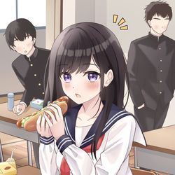 This is a pixiv picture whose title is 「視線を感じます…💦」.