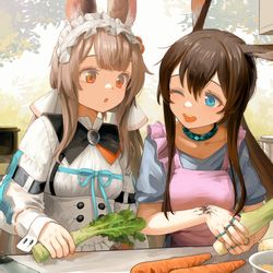 This is a pixiv picture whose title is 料理を教えますよ.