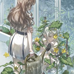 This is a pixiv picture whose title is 🥒.