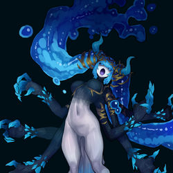 This is a pixiv picture whose title is 水の原初獣.