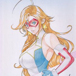 This is a pixiv picture whose title is 仮面アメリカ.