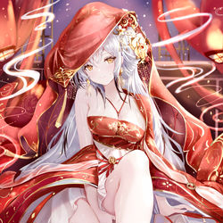 This is a pixiv picture whose title is 【约稿公开】海天 鸾凤和鸣.