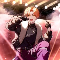 This is a pixiv picture whose title is 🎤🔥.