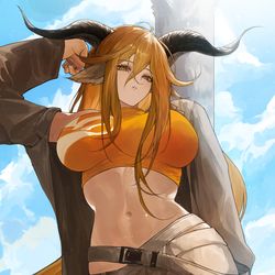 This is a pixiv picture whose title is Degenbrecher - (Casual) 🧡🧡🧡.