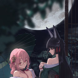 This is a pixiv picture whose title is 和服 柳＆雅.