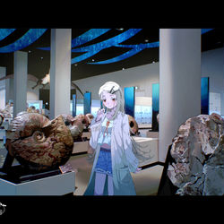 This is a pixiv picture whose title is 博物館.