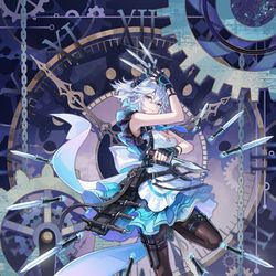 This is a pixiv picture whose title is 咲夜.
