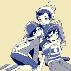 This is a pixiv picture whose title is 三人組.