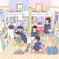 This is a pixiv picture whose title is 子供部屋の姉弟.