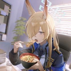 This is a pixiv picture whose title is カツ丼食べカンナ.
