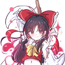 This is a pixiv picture whose title is 楽園の巫女.