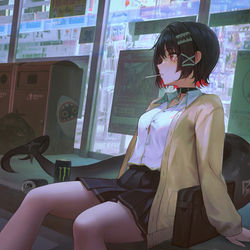 This is a pixiv picture whose title is 🦈.