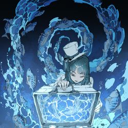 This is a pixiv picture whose title is サカナトランク.
