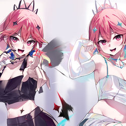 This is a pixiv picture whose title is Angels & Demons.