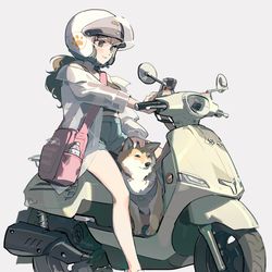 This is a pixiv picture whose title is 遛狗.