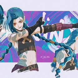 This is a pixiv picture whose title is Jinx💙.