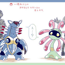 This is a pixiv picture whose title is 一億年ぶりの　おかえりとただいまの　君とボク.
