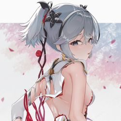 This is a pixiv picture whose title is 椿.