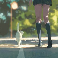 This is a pixiv picture whose title is 近所の猫.