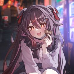 This is a pixiv picture whose title is 地雷系胡桃.