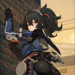 This is a pixiv picture whose title is 裏通り.